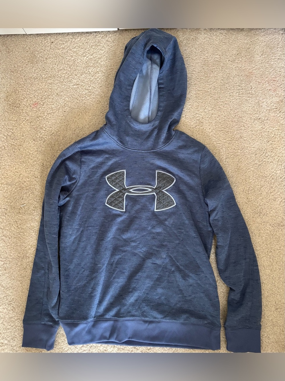 Women's Size Medium Under Armour Light Navy ColdGear Fleece Hoodie